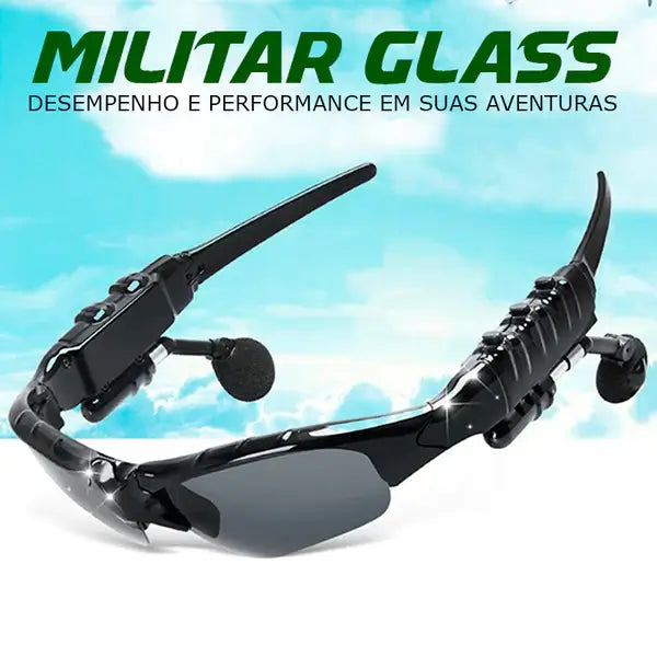 Óculos Militar com Fone de Ouvido