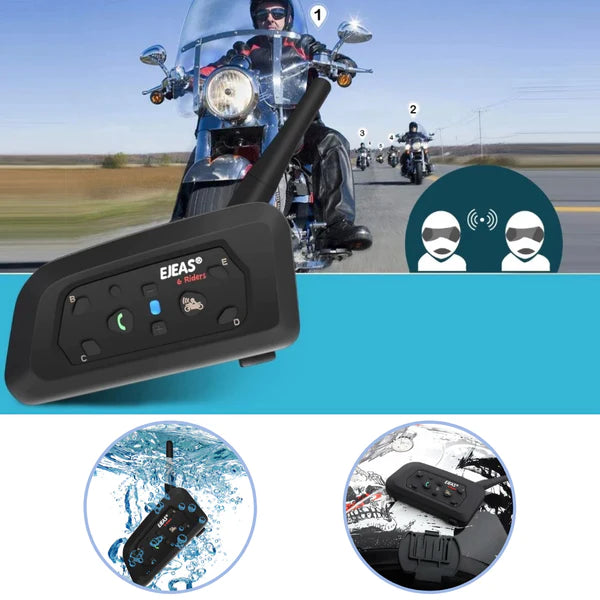 Intercomunicador V6 Ejeas Pro para Capacete com Bluetooth para moto